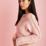 Cropped Drop Stitch Pullover Free Knitting Pattern