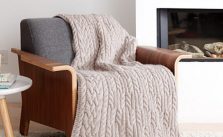 Cross Roads Cable Knit Blanket Free