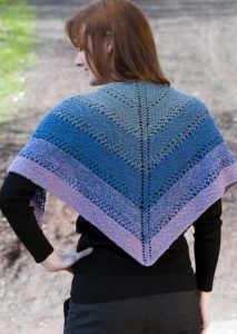 Fingering Eyelet Color Shift Shawl Free Knitting Pattern
