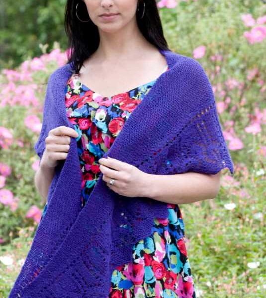 Fingering Rocketship Lace Shawl Free Knitting Pattern