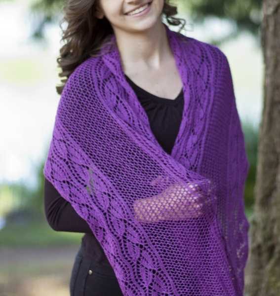 Forest Hills Dayflower Wrap Free Knitting Pattern