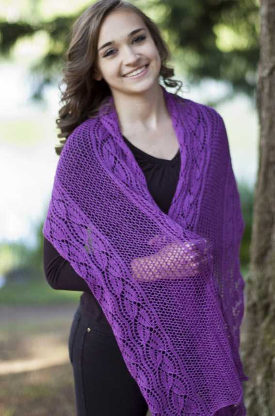Forest Hills Dayflower Wrap Free Knitting Pattern Download