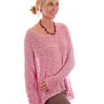 Ini’s Flop Oversized Top Free Knitting Pattern. Free summer top knitting pattern with long sleeves, airy oversized top.