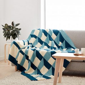 Knit Shadowbox Blanket Free Knitting Pattern