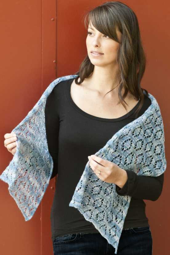 Lace Eyelet Diamond Shawl Free Knitting Pattern Download, lace shawl to knit with a pretty diamond stitch motif.