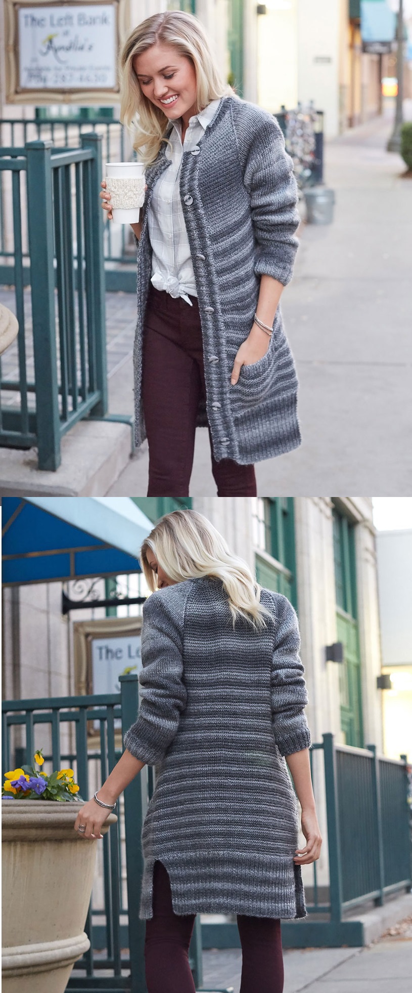 Morning Coffee Car Coat Free Knitting Pattern