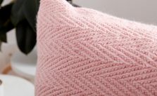 Patons Knit Herringbone Pillow Free
