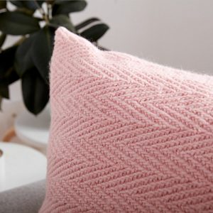 Patons Knit Herringbone Pillow Free