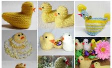 Pattern for Knitted Easter Chick Containing Creme Egg