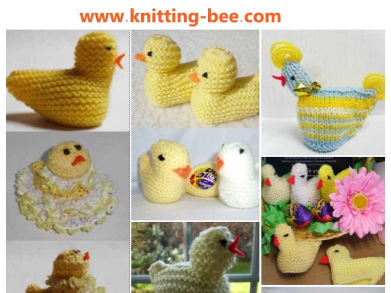 Pattern for Knitted Easter Chick Containing Creme Egg