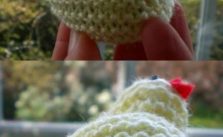 Pattern for Knitted Easter Chick Containing Creme Egg