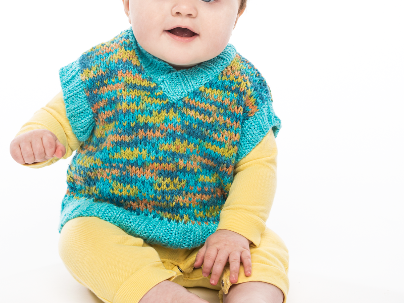 Prismatic Silk Vest Free Child Knitting Pattern