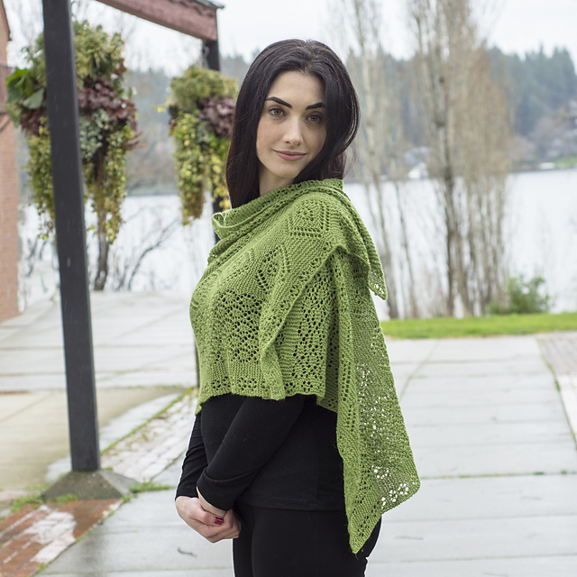 Shetland Inspired Lace Wrap Free Knitting Pattern