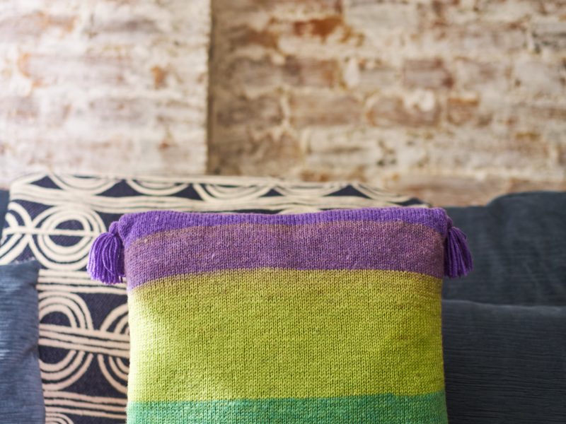 Tassel Trimmed Pillow Free Knitting Pattern