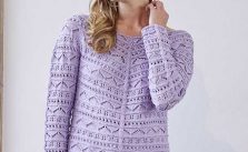 Top-down Shirt with Long Sleeves Free Knitting Pattern