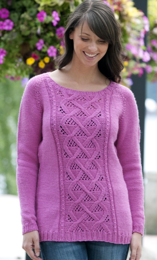 Winter Rose Sweater Free Knitting Pattern