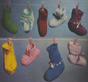 9 Pairs of Vintage Booties Knitting Patterns Free