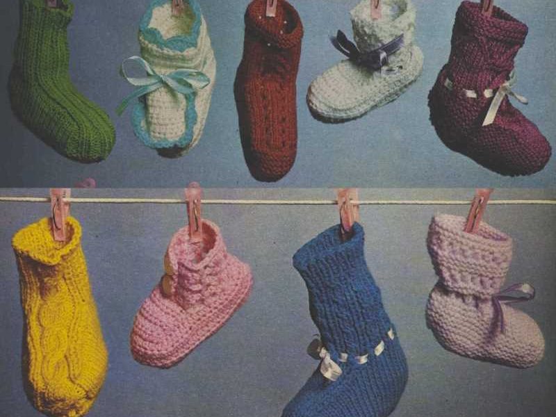 9 Pairs of Vintage Booties Knitting Patterns Free