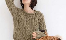 Basic Aran Sweater Free Knitting Pattern