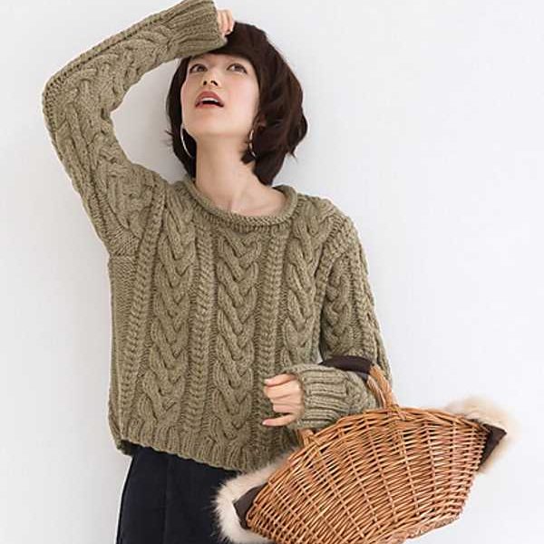 Basic Aran Sweater Free Knitting Pattern