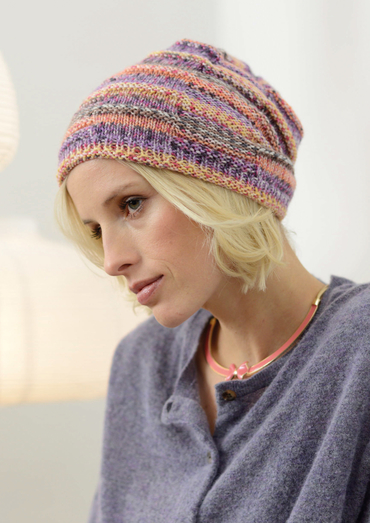 Beanie with Textured Pattern Free Knitting