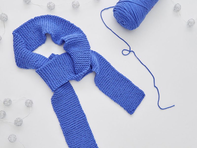 Beginner Knit Skinny Scarf Free Pattern