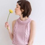 Cable Stitch Sleeveless Top Free Knitting Pattern