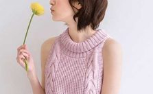 Cable Stitch Sleeveless Top Free Knitting Pattern