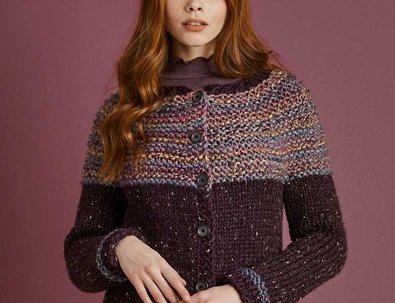 Canarsie Top Down Cardigan Free Knitting Pattern