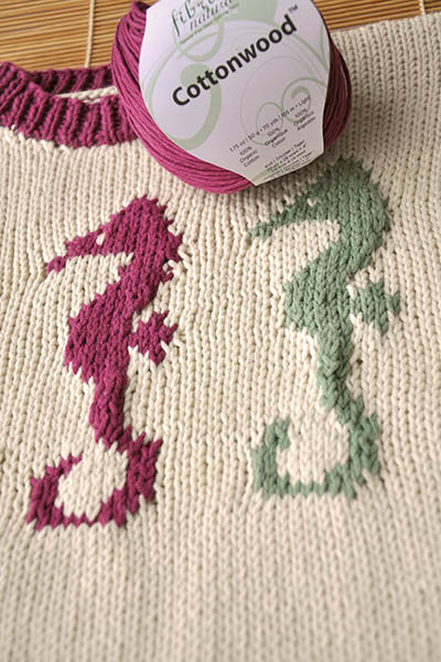 Children's Seahorse Tee Free Knitting Pattern