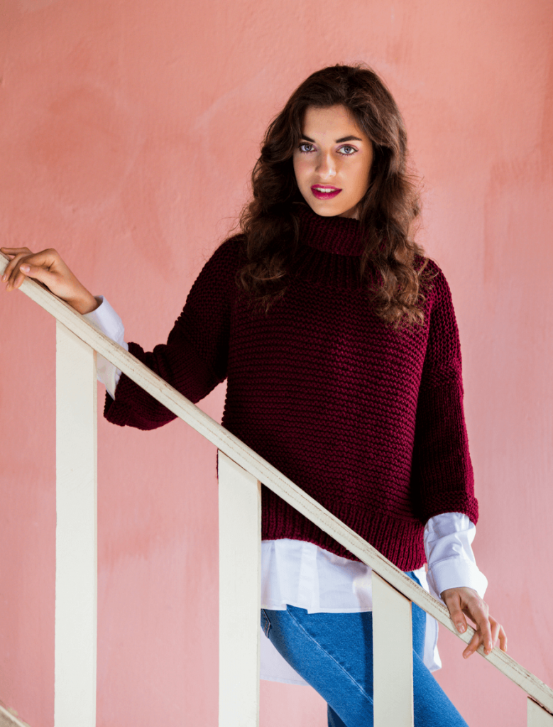 Cordatta Sweater Easy Women's Free Knitting Pattern