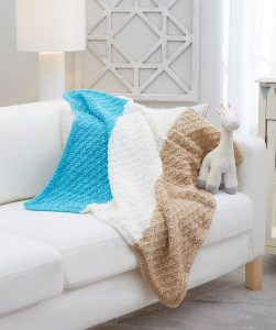 Diamonds for Baby Knit Blanket Free Pattern 1