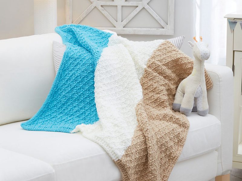 Diamonds for Baby Knit Blanket Free Pattern
