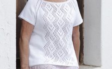 Diamonds in Lace Top Free Knitting Pattern