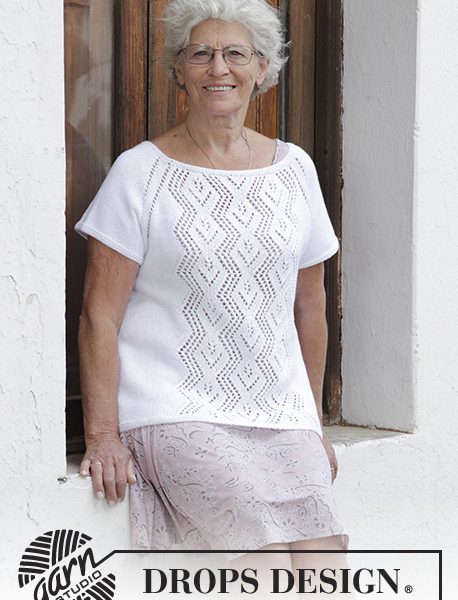 Diamonds in Lace Top Free Knitting Pattern