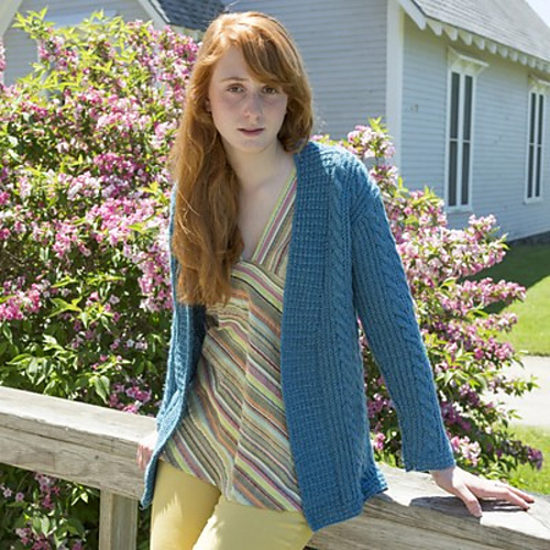 Dianna Cabled and Ribbed Cardigan Free Ladies Knitting Pattern