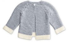 Dipped Detail Cardigan Free Baby Knitting Pattern