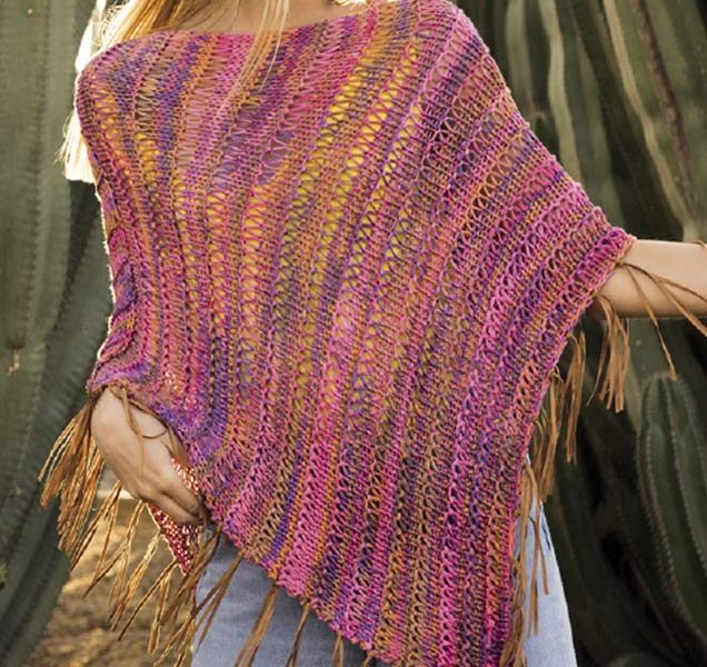 Easy Summer Poncho Free Knitting Pattern