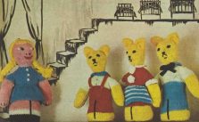 FREE Goldilocks and the Three Bears Vintage Toy Knitting Pattern