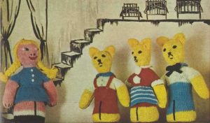 FREE Goldilocks and the Three Bears Vintage Toy Knitting Pattern