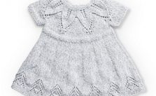 Fairy Leaves Dress Free Baby Knitting Pattern