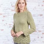 Fluted Lace Pullover Free Knitting Pattern