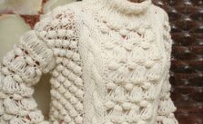 Free Knitting Pattern Chunky Sweater with Cables and Bobbles