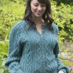 Free Knitting Pattern for Cabled Cardigan Patricia