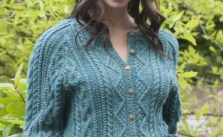 Free Knitting Pattern for Cabled Cardigan Patricia