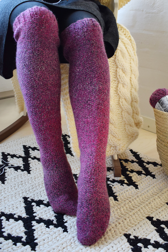 Free Knitting Pattern for Linen Stitch Socks