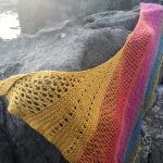 Free Knitting Pattern for Scoglio an Eyelet Lace Shawl