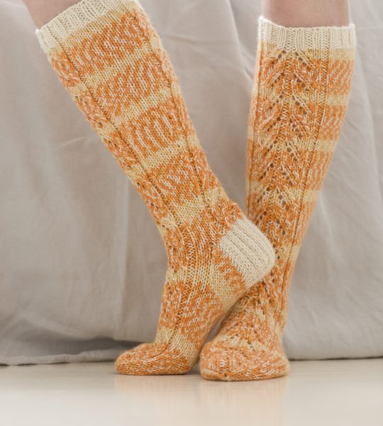 Free Knitting Pattern for Women’s Knee-High Socks