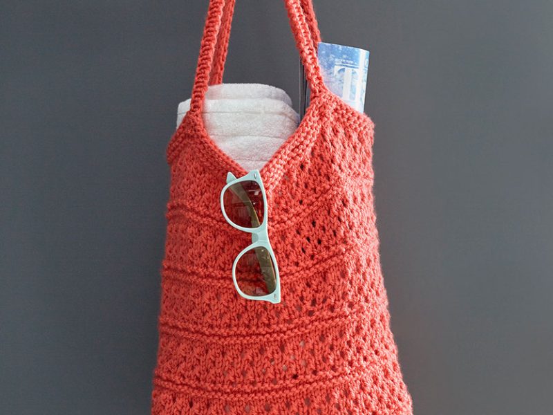 Free Knitting Pattern for a Breezy Knit Market Bag