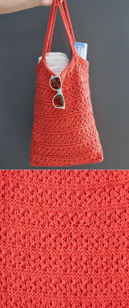 Free Knitting Pattern for a Breezy Knit Market Bag